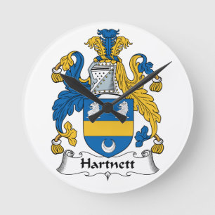 Hartnett Family Crest Ronde Klok