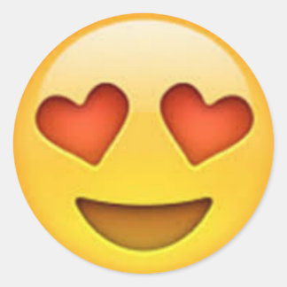 Hartogen Emoji-sticker Ronde Sticker