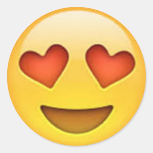 Hartogen Emoji-sticker Ronde Sticker (Voorkant)