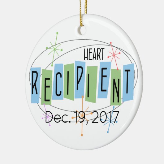  hartontvanger met aangepaste foto keramisch ornament (Links)