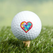 Hartontwerp in meerdere kleuren golfballen (Insitu Shirt)