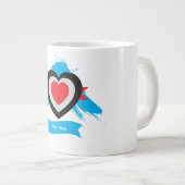 Hartontwerp met aanpasbare tekst grote koffiekop (Voorkant rechts)