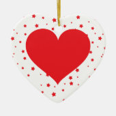 Hartontwerp - Pas uw eigen ontwerp aan Keramisch Ornament (Voorkant)