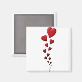 Hartontwerp, Valentijnsdag cadeau, cadeau voor BF, Magneet (Voorkant / Achterkant)
