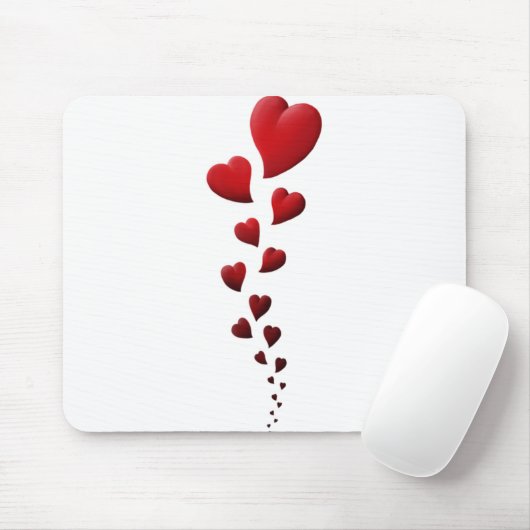 Hartontwerp, Valentijnsdag cadeau, cadeau voor BF, Muismat (Met muis)