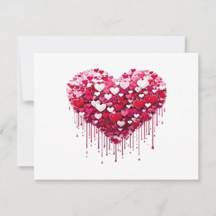Hartontwerpen voor Valentijnsdag Spatverf Kunst Feestdagenkaart