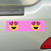 hartoog emoji bumpersticker (Op auto)