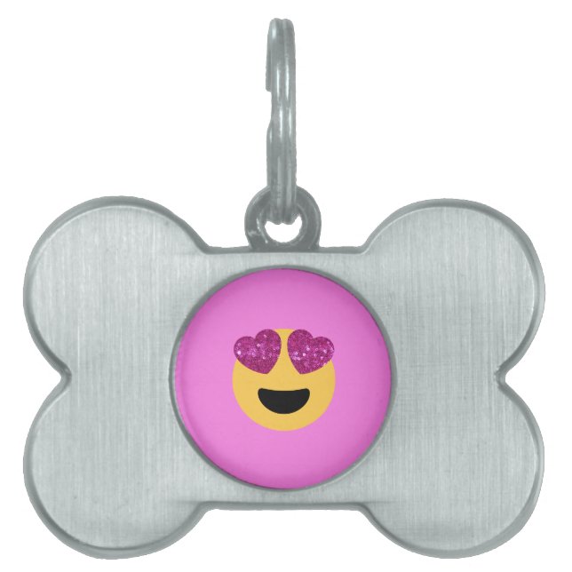 hartoog emoji huisdieren naamplaatje (voorkant)