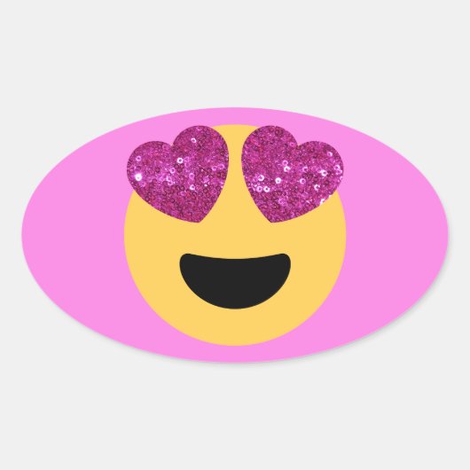 hartoog emoji ovale sticker (Voorkant)