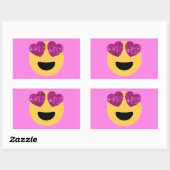 hartoog emoji rechthoekige sticker (Vel)