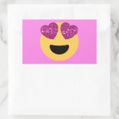 hartoog emoji rechthoekige sticker (Tas)