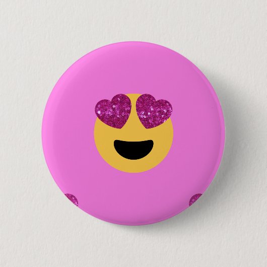 hartoog emoji ronde button 5,7 cm (Voorkant)