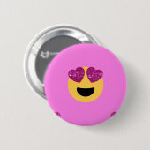 hartoog emoji ronde button 5,7 cm (Voorkant /achterkant)