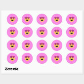 hartoog emoji ronde sticker (Vel)