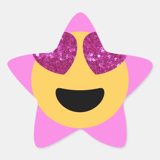 hartoog emoji ster sticker (Voorkant)