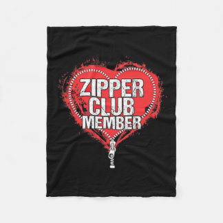 Hartoperatie Humor Funny Zipper Club lid Fleece Deken