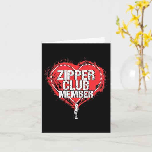 Hartoperatie Humor Funny Zipper Club lid Kaart (Gele Bloem)