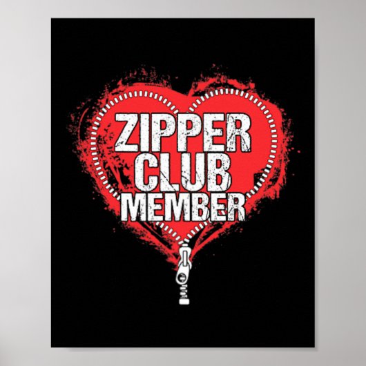Hartoperatie Humor Funny Zipper Club lid Poster (Voorkant)