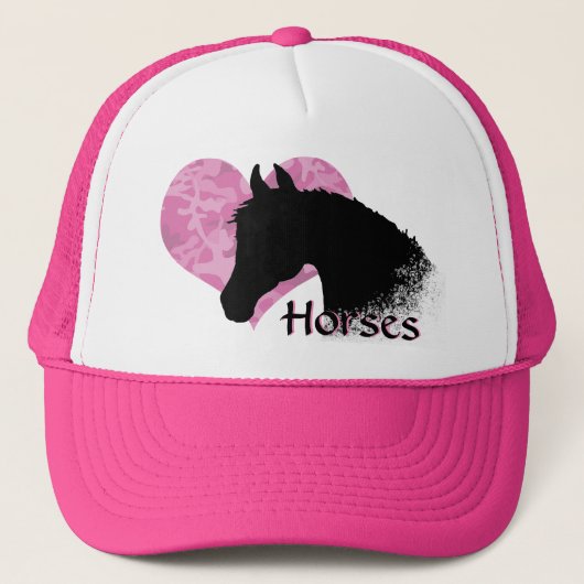Hartpaard III (roze kamo) Trucker Pet (Voorkant)