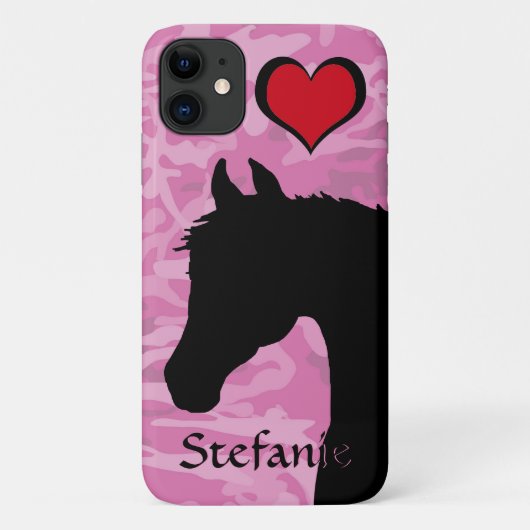 Hartpaard (roze kamo) Case-Mate iPhone case (Achterkant)