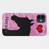 Hartpaard (roze kamo) Case-Mate iPhone case (Achterkant (horizontaal))