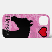Hartpaard (roze kamo) Case-Mate iPhone case (Achterkant (horizontaal))