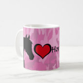 Hartpaard (roze kamo) koffiemok (Voorkant links)