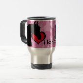 Hartpaard (roze kamo) reisbeker (Voorkant links)