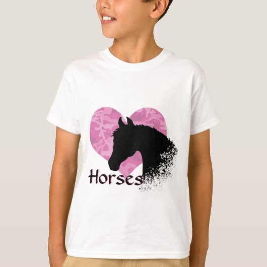 Hartpaard (roze kamo) t-shirt (Voorkant)