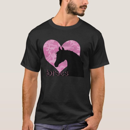 Hartpaard (roze kamo) t-shirt (Voorkant)