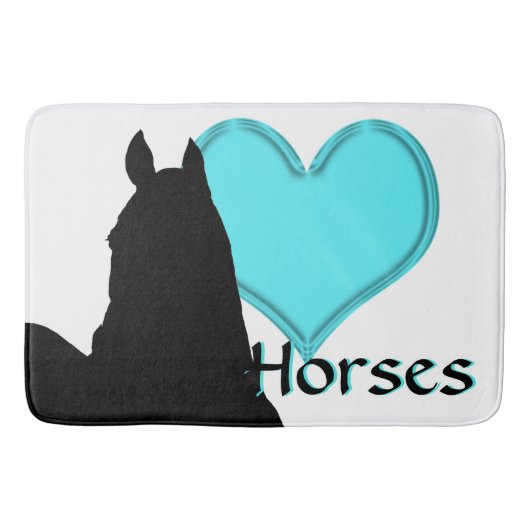 Hartpaarden I Aqua Heart Badmat (Voorkant)