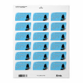 Hartpaarden I-feestdag (blauw) Etiket (Full Sheet)