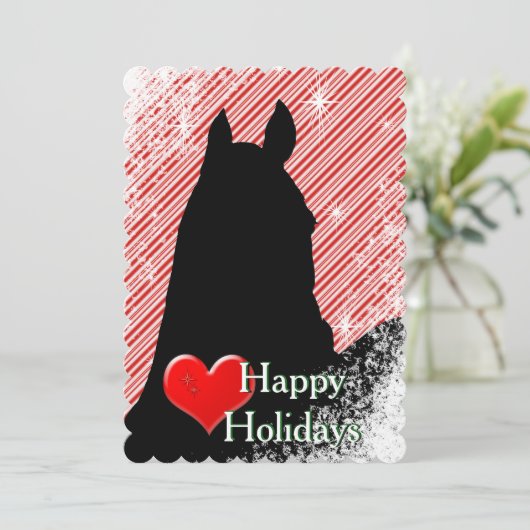 Hartpaarden I-feestdag (snoeprietbakkersvis) Feestdagenkaart (Staand voorkant)