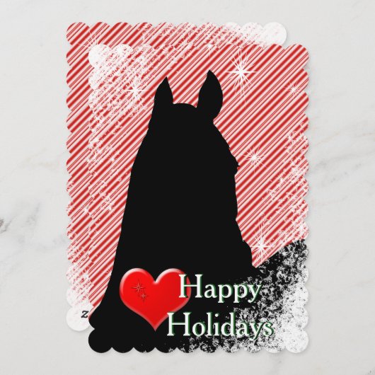 Hartpaarden I-feestdag (snoeprietbakkersvis) Feestdagenkaart (Voorkant / Achterkant)