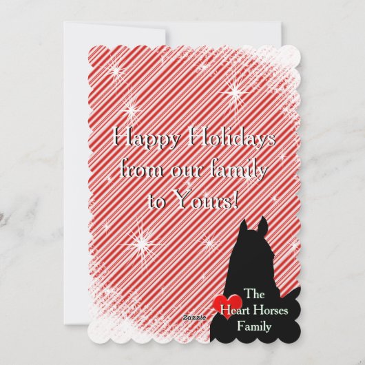 Hartpaarden I-feestdag (snoeprietbakkersvis) Feestdagenkaart (Achterkant)