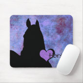Hartpaarden I (paars/blauw) Muismat (Met muis)