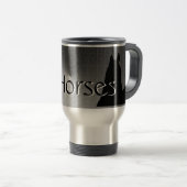 Hartpaarden I rood hart (zilvermetallisch) Reisbeker (Voorkant rechts)