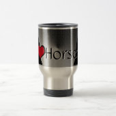 Hartpaarden I rood hart (zilvermetallisch) Reisbeker (Center)