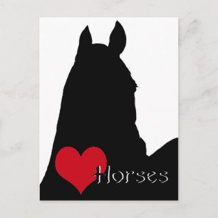 Hartpaarden I (witte achtergrond) Briefkaart