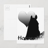 Hartpaarden I (zilverhart) Briefkaart (Voorkant / Achterkant)