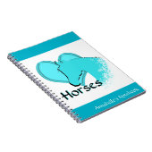 Hartpaarden III (aqua) Notitieboek (Rechterzijde)