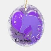 Hartpaarden III-feestdag (Paarse paarden/hart) Keramisch Ornament (Links)