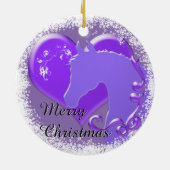 Hartpaarden III-feestdag (Paarse paarden/hart) Keramisch Ornament (Achterkant)