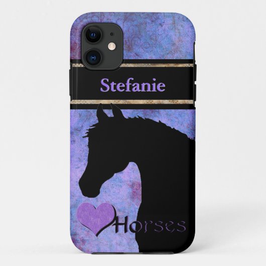 Hartpaarden III (paars/blauw) Case-Mate iPhone Case (Achterkant)