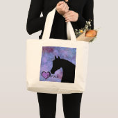 Hartpaarden III (paars/blauw) Grote Tote Bag (Voorkant (product))