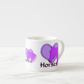 Hartpaarden III (paars) Espresso Kop (Voorkant rechts)