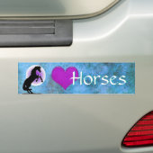 Hartpaarden V (blauw/groen) Bumpersticker (Op auto)