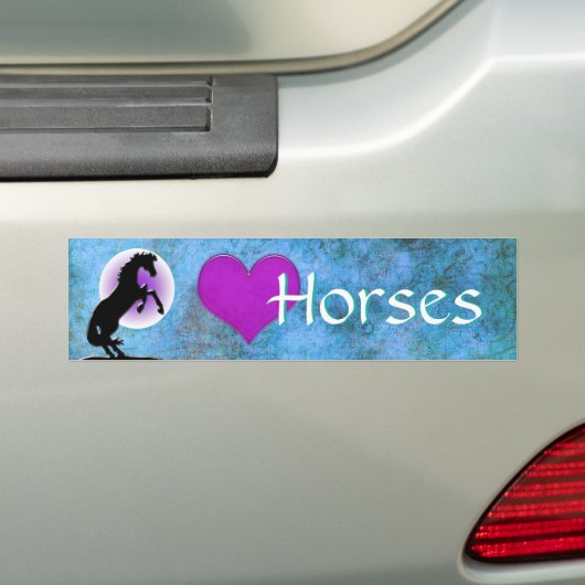 Hartpaarden V (blauw/groen) Bumpersticker (Op auto)