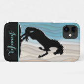 Hartpaarden V (blauwe beige golven) Case-Mate iPhone Case (Achterkant (horizontaal))