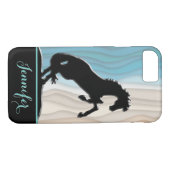 Hartpaarden V (blauwe beige golven) Case-Mate iPhone Case (Achterkant (Horizontaal))